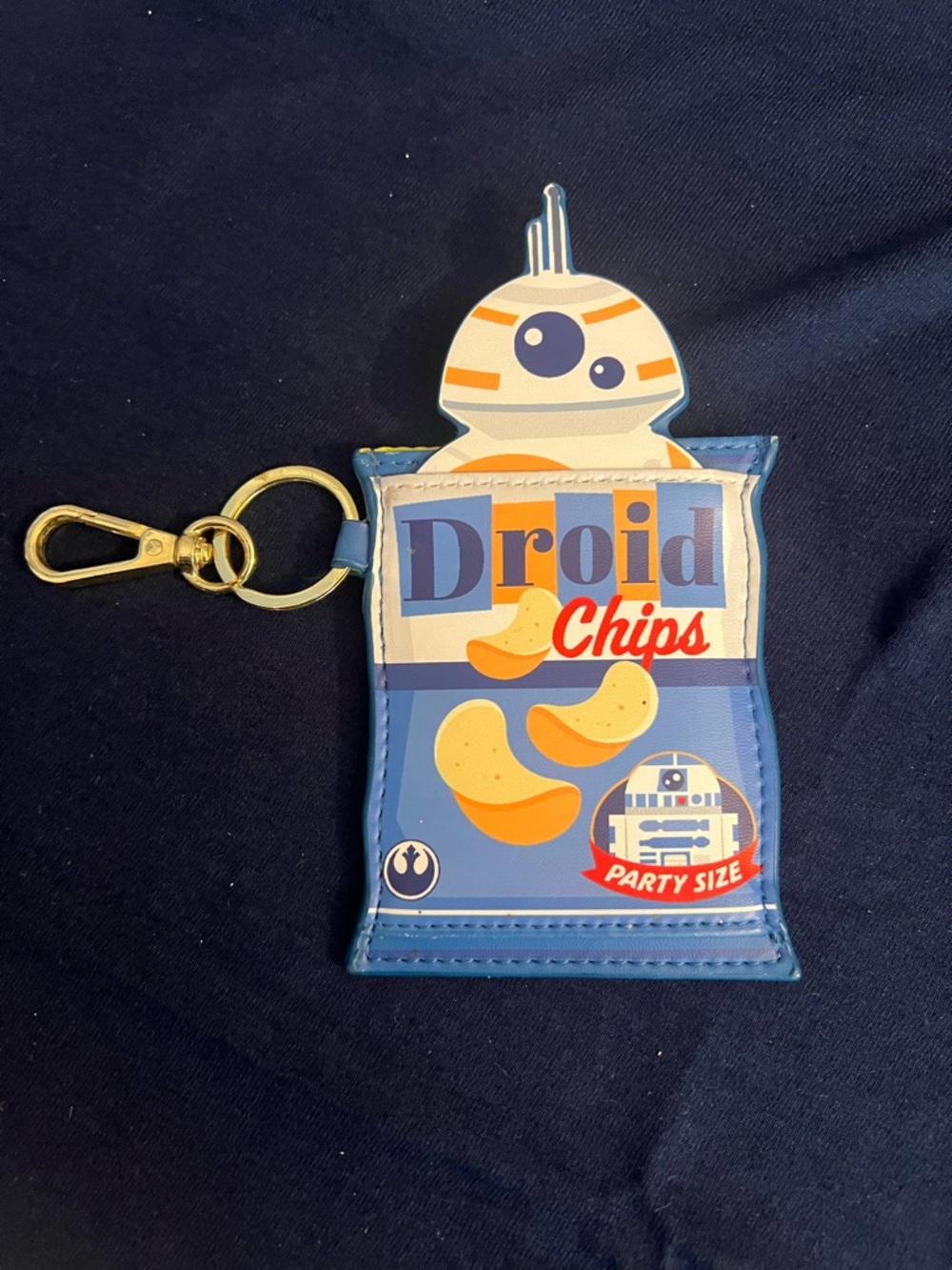 Star Wars Blue Droid Chips Loungefly Cardholder Keychain